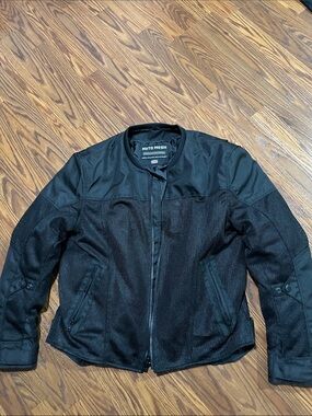 Moto Mesh Black Men's Performance Motorcycle Jacket First MFG CO. SIZE Large